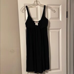 Black Dress with Square Neckline